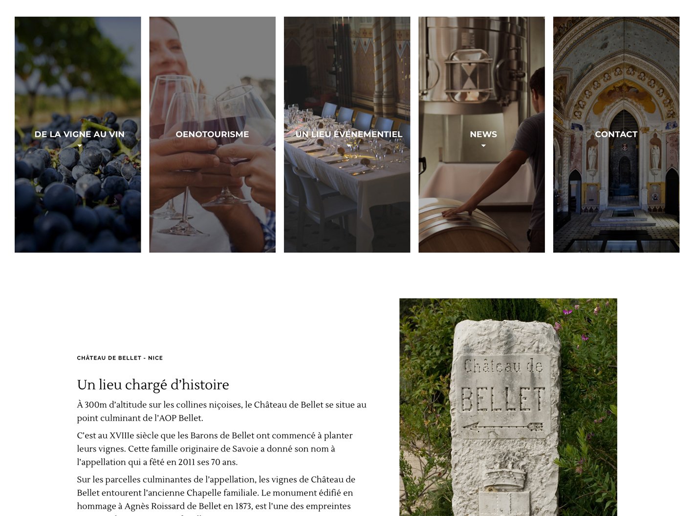 Site internet du Château de Bellet – Histoire du domaine