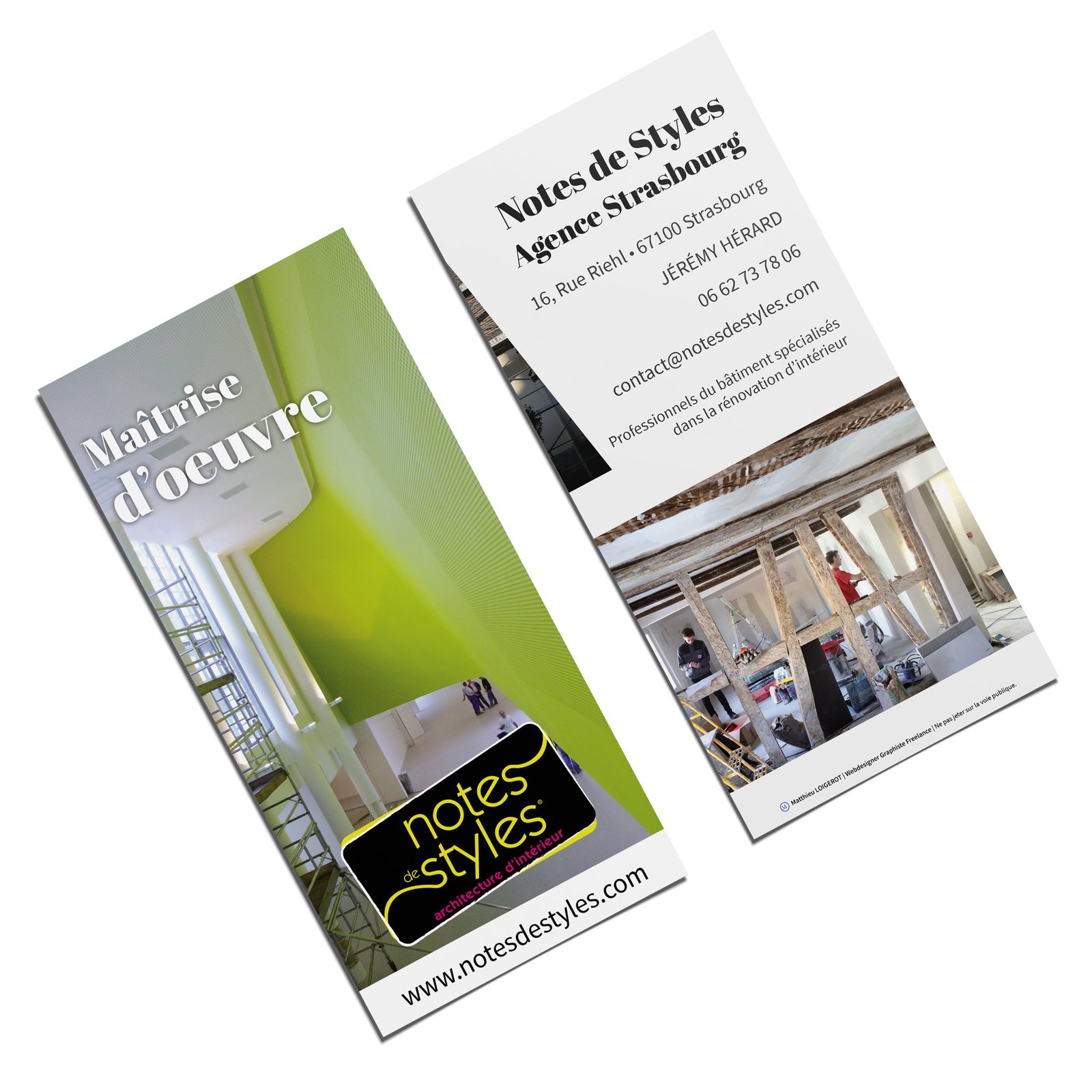Supports de communication – Notes de Styles Flyers du réseau Notes de Styles