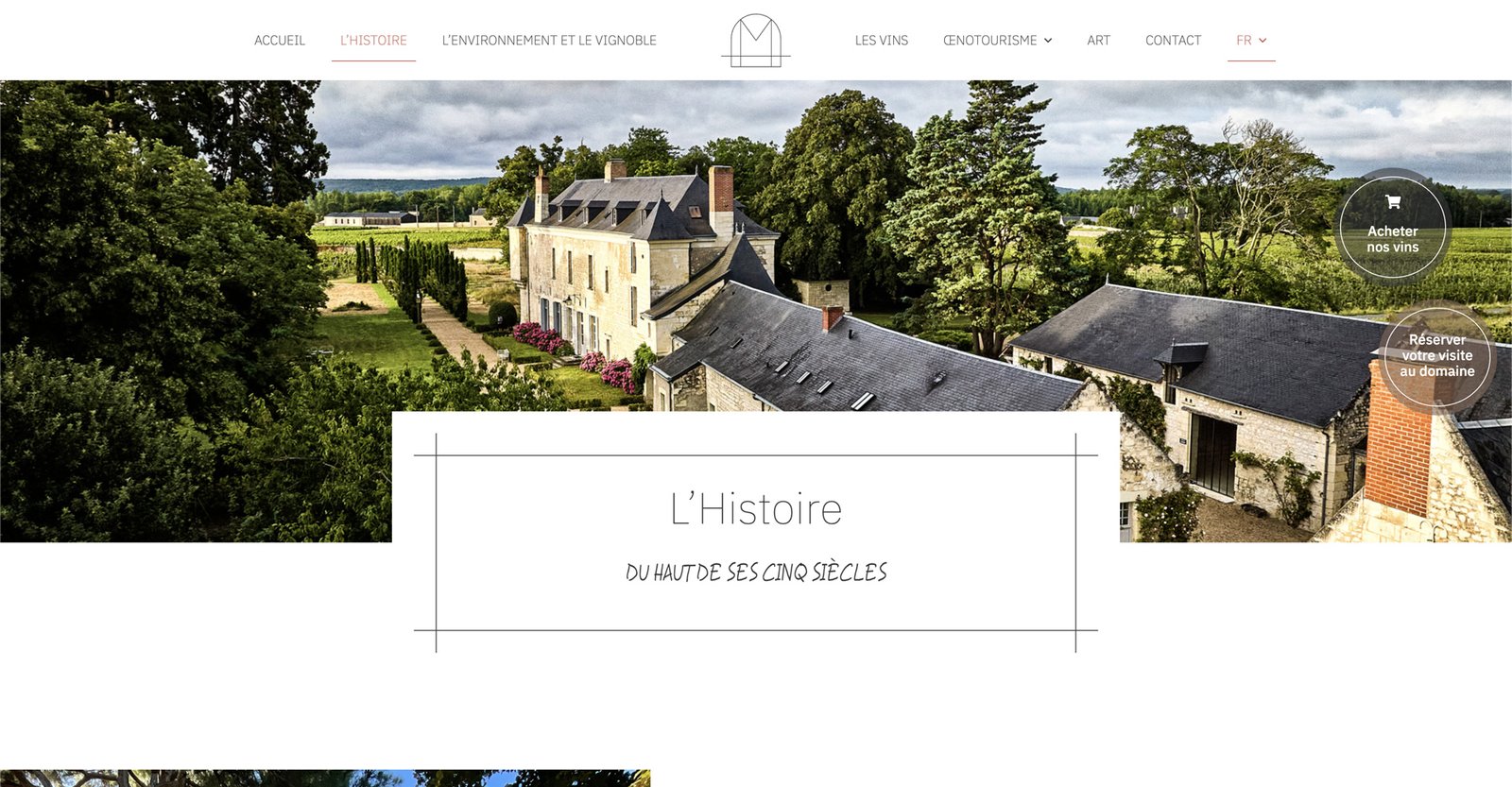 Page du site internet du Château de Minière