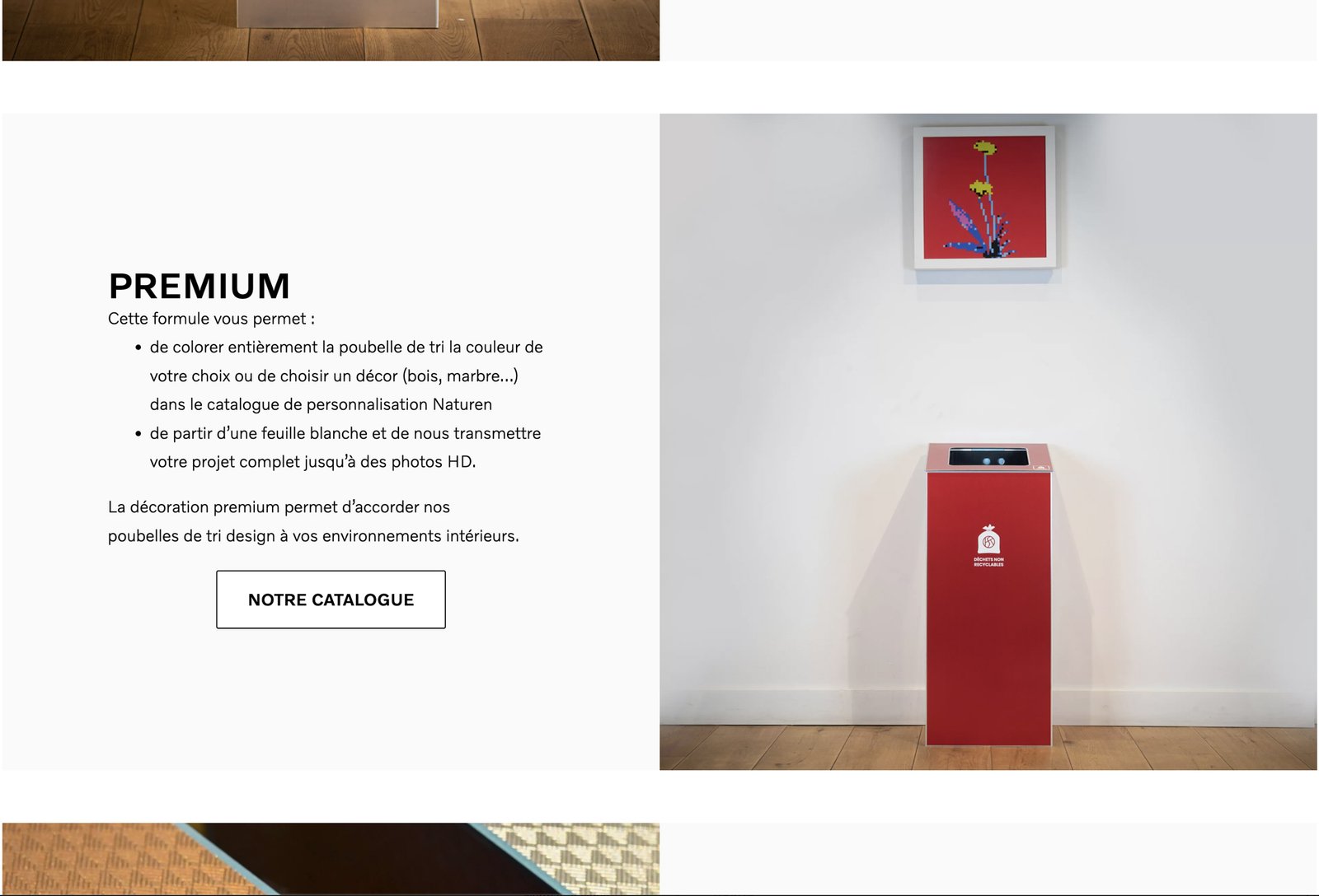 Site internet – Personnalisation des produits Naturen